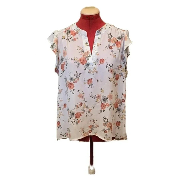 Sweet Rain, Size XL, Floral Sleeveless Blouse - Picture 2 of 10